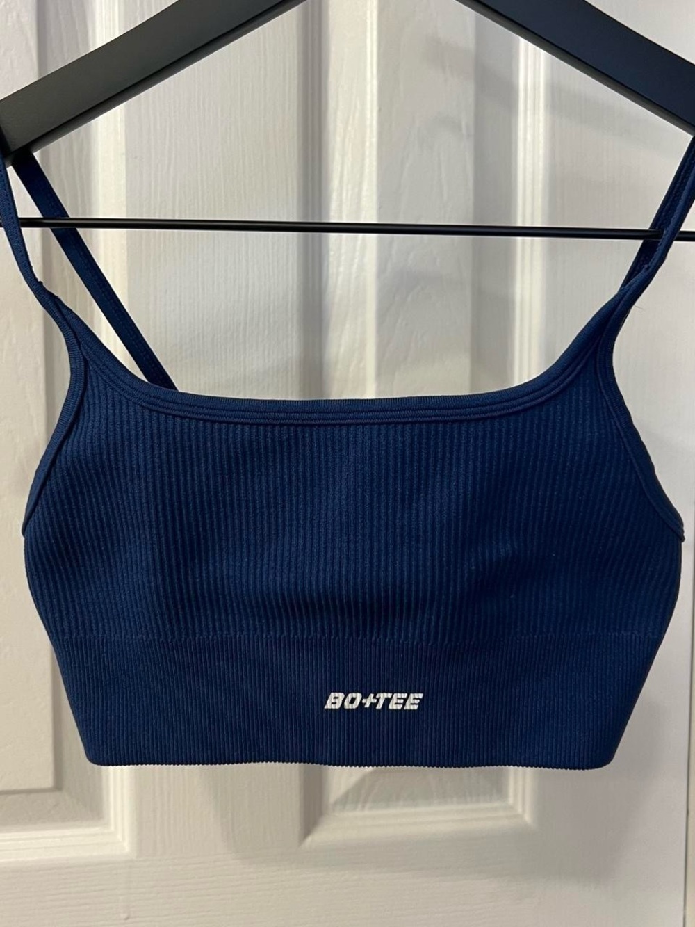 BO+TEE Navy Ribbed Cropped Tank - Picture 2 of 5